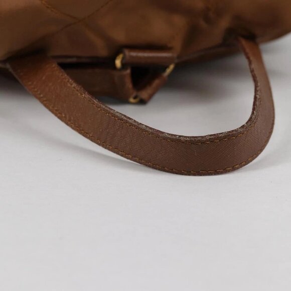 PRADA Backpack Nylon Brown Gold Auth yk18648 main image 8